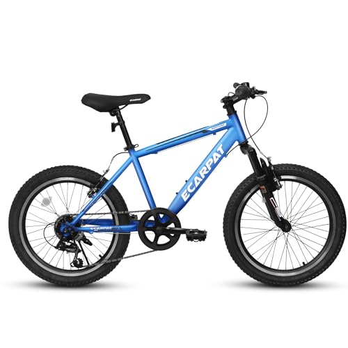 KIAPALNO 20 inch Kids Bike 7 speeds Blue White