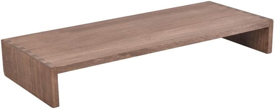 Amazon Basics Wood Monitor Stand, Computer Riser, Walnut : Amazon.co.uk ...
