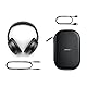 Bose QuietComfort Kabellose Kopfhörer mit Mikrofon und Noise-Cancelling, Bluetooth-Over-Ear-Kopfhörer, Audiophile Kopfhörer, On-Ear-Kopfhörer mit Noise-Cancelling, bis 24 Stunden Akkulaufzeit, Schwarz