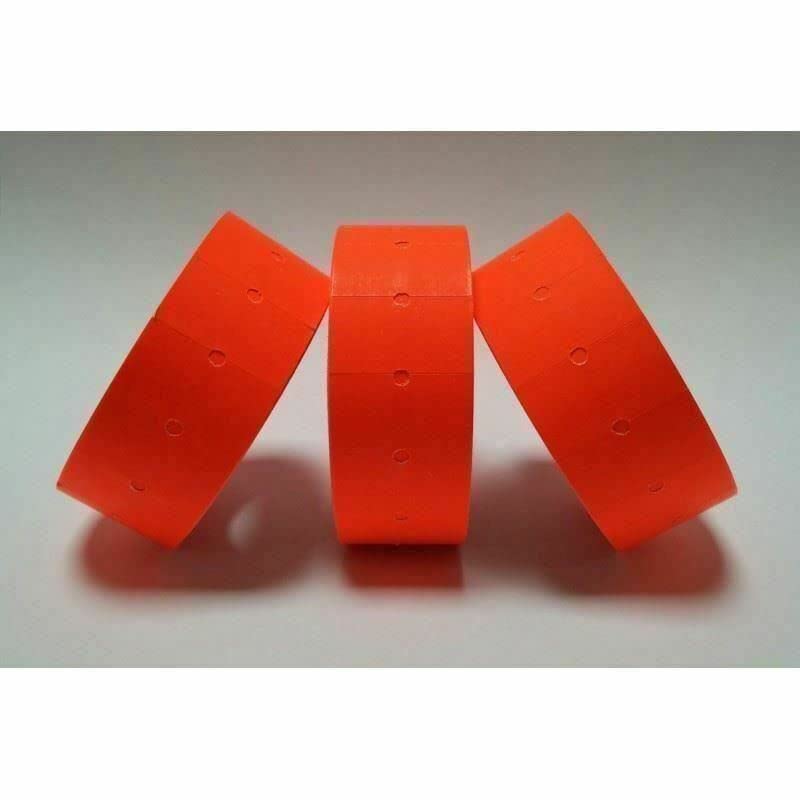 GatoCT1 22mm x 12mm Price Gun Labels Fluorescent Red 50 Rolls 50,000 Labels