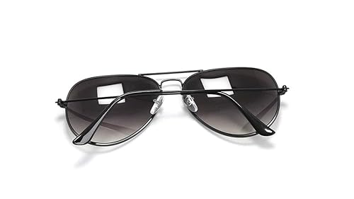Óculos De Sol Solar Aviador Metal Masculino Feminino (Preto-Degradê)