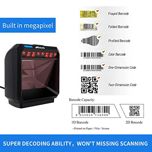 Alacrity Handsfree 2D Barcode Scanner,Alacrity Qr Omnidirectional Desktop Automatic Usb Bar Code Reader Scanner thumb #1