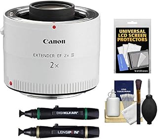 Canon EF 2X Extender III Lens Teleconverter with Lenspens + Screen Protectors +