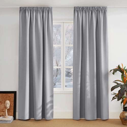 PONY DANCE Vorhang Blickdicht Kräuselband Extra Lange Gardinen und...