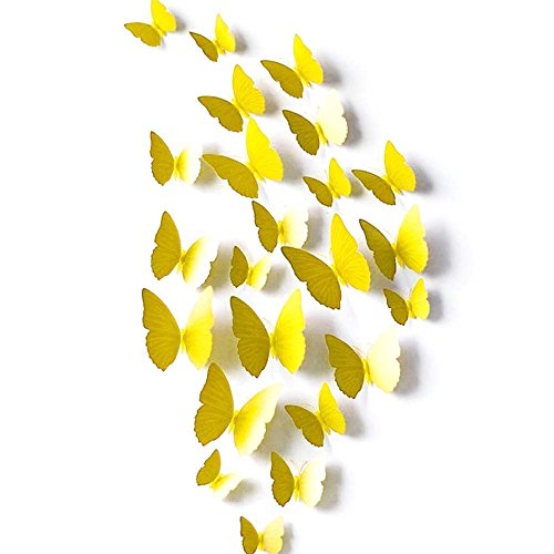 Fletion 12 pz Adesivi 3D a forma di farfalla