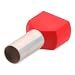 Produktbild Aderendhülsen Twin-Aderendhülse Duo Zwilling Double Action isoliert, zweiadrig, Kunststoffkragen, 2 x 1,5 mm², Länge 8 mm, Rot, galvanisch verzinnt, zum sicheren Anschluss von 2 Leitern, 100 Stück