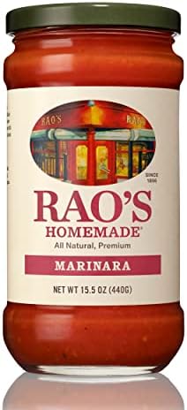 Rao's Homemade Marinara Sauce, 15.5 oz, Tomato Sauce, All Purpose, Keto Friendly Pasta Sauce, Premium Quality, Tomatoes from Italy and Olive Oil