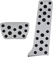 Vista 11 de Cubiertas de pedal de acelerador de gas de aleación de aluminio, accesorios interiores antideslizantes sin perforación, pedal de freno Pastillas