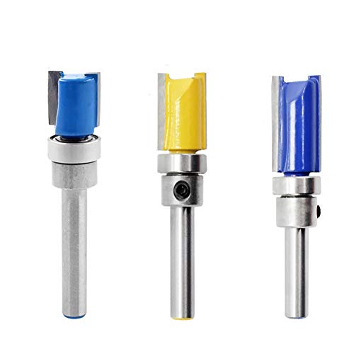 BOZONLI 3PCS Fresas de Ranurar Router bit Juego de Fresas para Madera con Vástago de Diámetro 1/4 Fresas de Ranurar Cortador de Carpintería Cortadora de Madera Brocas para Fresadora