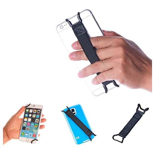 TFY Security Hand Strap Holder Compatible with iPhone Xs Max Xs XR / 8/8 Plus 6 / 6S (Plus) - iPhone 7/7 Plus - Samsung Galaxy S10 / S10 Edge - Galaxy Note - Huawei Mate 10/20 Pro and More