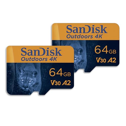 SanDisk (TfBXN) 64GB 2pbN AEghA 4K microSDXC UHS-I [J[h (2x64GB) SDA_v^[t - ő170MB/b 4K C10 U3 V30 A2 gCJ }CNSD J[h -