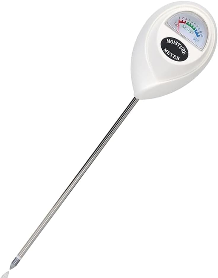 Bukela Soil Moisture Meter, Long Probe Plants Moisture Meter, Plant Water Meter for Indoor and Outdoor Plants, Hydrometer for Plants (White)