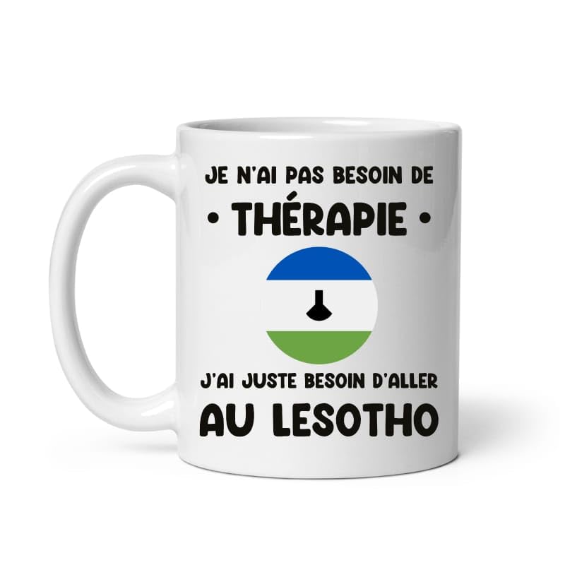 MugSmile Mug Lesotho thérapie drôle vacances départ voyage Tasse Lesotho