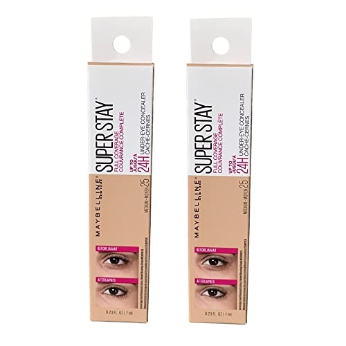 Pack Of 2 Maybelline New York Super Stay Full Coverage Under-Eye Concealer, Medium # 25 #TOP1