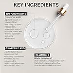 Vitamin C Face Serum: Anti Aging Facial Super Vit C Serum with Ferulic Acid Pure L-Ascorbic Acid, Vitamin E and Hyaluronic Acid for Dark Spots and Skin Care - Image 2