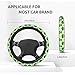 Frog Steering Wheel Cover Anti-Slip and Practical 14.5-15 Inch Universal Car Steering Wheel Cover with 2 Pieces Car Coasters Suitable for Men Women