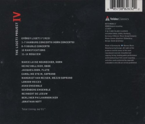 Ligeti : Project Vol.4 - Hamburg Concerto, Double Concerto, Requiem & Ramifications