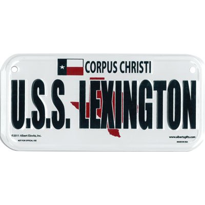 Gift House U.S.S. Lexington Corpus Christi Texas Bike Plate