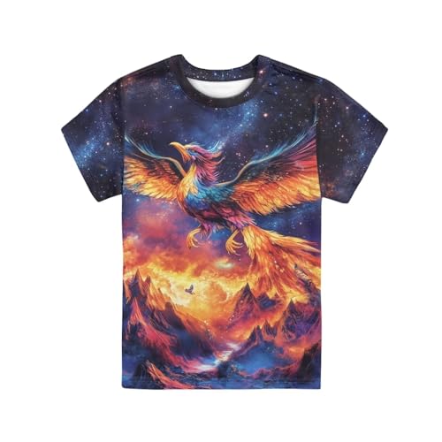 Image of WELLFLYHOM Kids Tshirts Girls Boys Short Sleeve Crewneck Tees Shirts Casual Sport Pullover Tops Size 3-16 Years