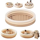 プール 122cm*33cm 空気入れ付き 簡単設置 省スペース収納 室内 室外 PVC素材 プールボールなし 1～6歳 子供 キッズ 男の子 女の子 誕生日 プレゼント こどもの日プレゼント (すべり台のプール)