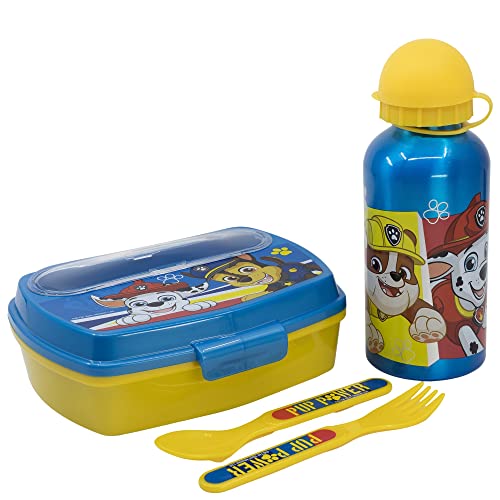 Set de botella de aluminio de 400 ml y fiambrera con cubiertos de...