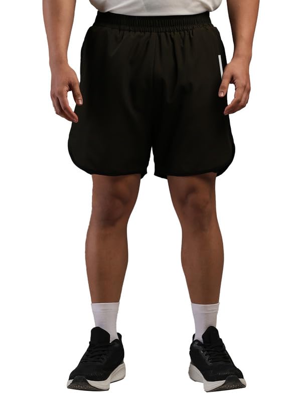 Image of CHKOKKO Double Layered Gym Shorts for Men Workout | Compression Inner Layer with Pockets Across Inner Outer and Back | Dry Fit Sports Athletic wear for Running Jogging or Training