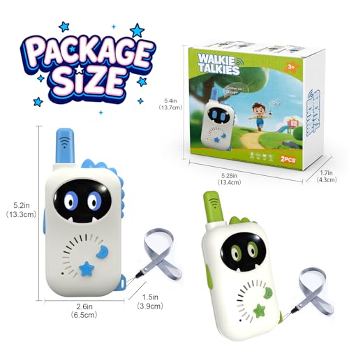 Image of Dinosaur Children's walkie Talkie, a Cartoon mini Designed Exclusive walkie Talkie, Suitable for Boys and Girls for Outdoor Exploration, Camping, Hiking Toys, Christmas, Birthday Gifts