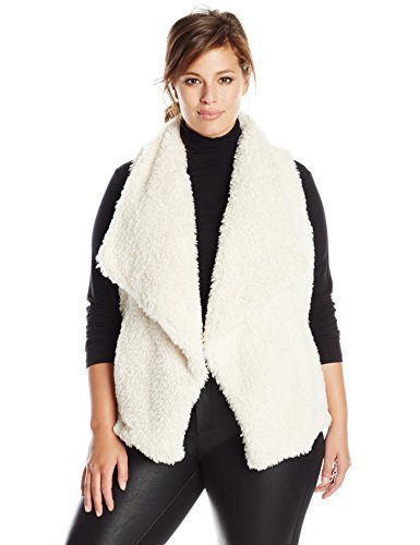 Buy Calvin Klein Women's Plus-Size Short Hair Fur Vest, Soft White, 0X at  