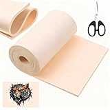 Peau de tatouage vierge de 3 mm avec 1 paire de ciseaux, en silicone épais, grande fausse peau pour la pratique, double face, coupe libre, pour débutants professionnels et pratique des sourcils et des