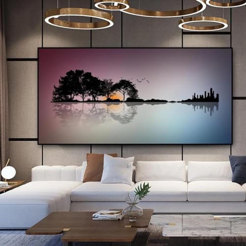 Impression sur toile comme une guitare 80x160cm grand format sans cadre