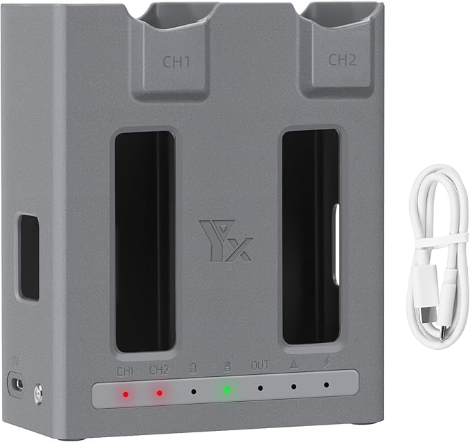 Yangers Multi Battery Charger Charging Hub Dock Station for DJI Mavic 4 Pro, USB C Fast Charger Battery Manager Suitable for Mavic 4 Pro Flight Battery Accessories