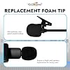 Set of 5 Replacement Foam Tip for VoiceBooster & Aker Microphones Mic Foam Tip Covers for 1/2-Inch Headset & Tie-Clip Mics Noise-Reducing Windsocks for Voice Amplifier