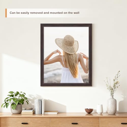 Image of 16x20 Frames as Poster Frames, 1.37-In Wide MDF Frame with Plexiglass, 16 x 20 Picture Frames for Wall, Walnut Brown