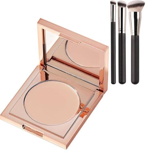 Depehelp Colored Clay CC Undereye Corrector, Waterproof Under Eye Concealer for Dark Circles with 3 Brushes, Hydrating Concealer for Dry Skin & Daily Makeup (Light)