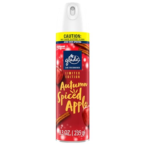 Glade Air Freshener Room Spray, Autumn Spiced Apple Scent, Odor Fighting to Deliver Long Lasting Freshness, 8.3 Oz, 6 Count