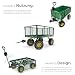 tectake® Bollerwagen, Transportwagen, Gartenwagen, Handwagen, Leiterwagen mit aufklappbaren Seitenwände, Transportkarre, belastbar bis 550 Kg, Trolley mit gepolsterter Handgriff - grün