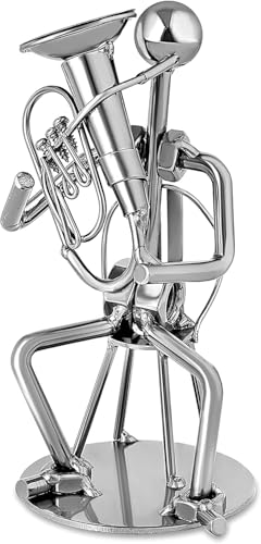 Broadway Gift Silvertone Tuba Player 6 inch Table Top Figurine