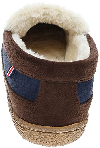 Izod Men's Moccasin Slipper, Memory Foam, Indoor/Outdoor, Warm Classic Slip-On, Two-Tone Navy Blue, Large (Men's Size 9.5-10.5) #TOP3