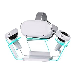 Hibloks RGB Magnetic Charging Station for Meta/Oculus Quest 2 Accessories,Acrylic Holder for Quest 2 Headset and Controllers, Convenient Charging for Quest 2 Controllers
