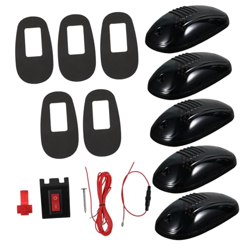 HOLIDYOYO 5Pcs LED Roof Marker Lights Cab Light Automotive Top for Trucks Rvs and Trailers Durable Treated Lenses