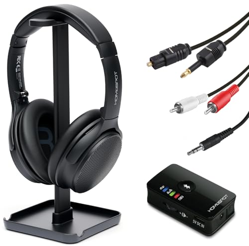 HomeSpot Wireless Over-Ear Headphones Transmitter Set for TV...