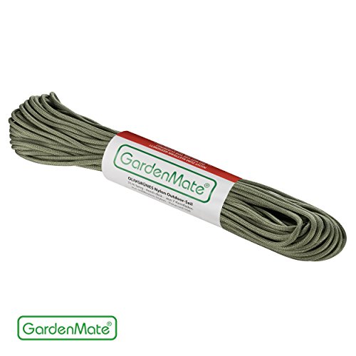 GardenMate Paracord 550 Professionelles Nylon Outdoor-Seil Oliv-Grün 31m lang 4mm dick - Kernmantel-Seil aus 7 Kernfäden aus reißfestem Nylon