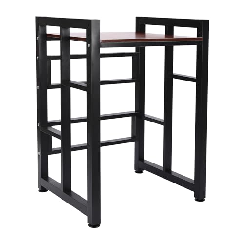 Étagère de rangement pour laveuse et sécheuse en métal noir pour buanderie - 7