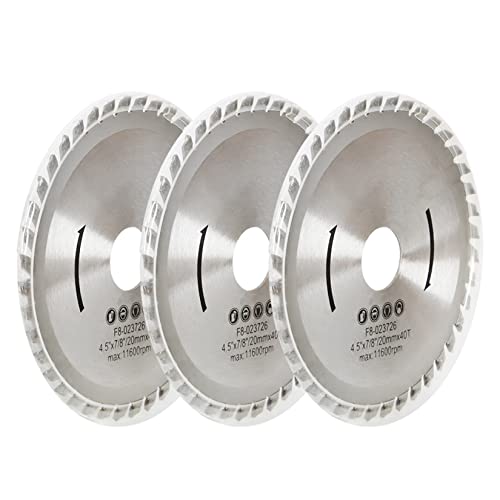 Findmall Circular Saw Blade 3Pcs 4-1/2 Inch 40T Metal Cutting Saw Finish Blade Alloy Steel General Purpose Hard Soft Wood Cutting Saw Blade With 7/8-Inch Arbor Fit For Wood Plastic Metal Tile Cutting #TOP5