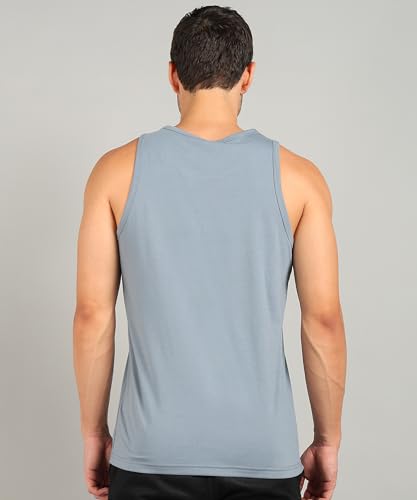 Image of Alan Jones Clothing Men Cotton Printed Sleeveless T-Shirt | Regular Fit | Casual, Beach & Lounge Wear | Tank Top for Summer