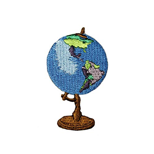 Id 0951 World Globe Patch Kids School Class Earth Embroidered Iron On Applique #TOP9