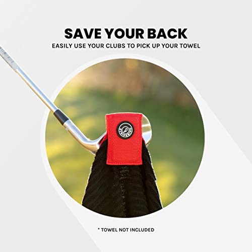 Stripebird - Magnetic Clip For Any Golf Towel (Major Red) - Highest Strength Magnet - Easily Access Golf Towel While You Golf - Attaches To Golf Cart, Clubs Or Golf Hub - Removable From Towels #TOP4