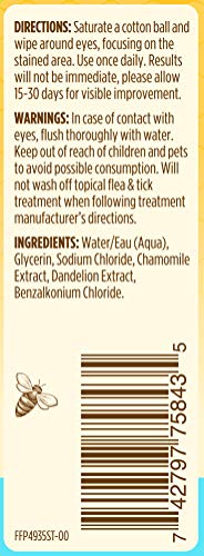 Burt's Bees for Pets Tear Stain Remover for Dogs with Chamomile | Puppy & Dog Tear Stain Remover | Cruelty Free, Sulfate & Paraben Free, pH Balanced for Dogs - Made in USA, 4 Ounces - Thumbnail 4