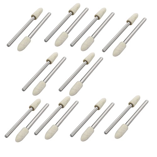 Aexit 2.35mm Drill Hole Abrasives 5mm Tapered Felt Head Grinding Mounted Point Polishing Tool 20pcs Model:89as563qo357