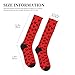 Supdreamc Cute Comfortable Socks for Adults Rooster Chicken Red Black, Fashion Compression Knee High for Daily Wear Outdoor Running Hiking Sports Gifts